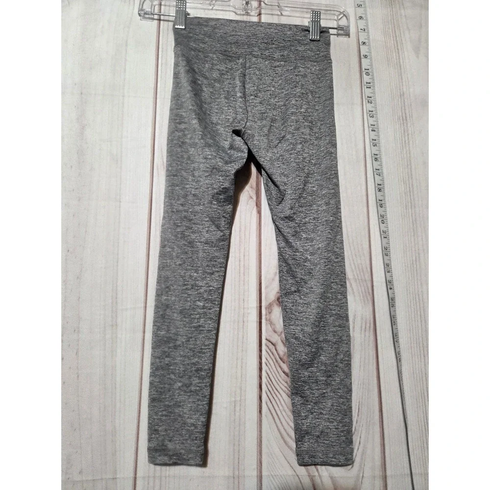 Justice Girls Gray Sparkle Logo‎ Leggings Size 7 Athletic Activewear Pants